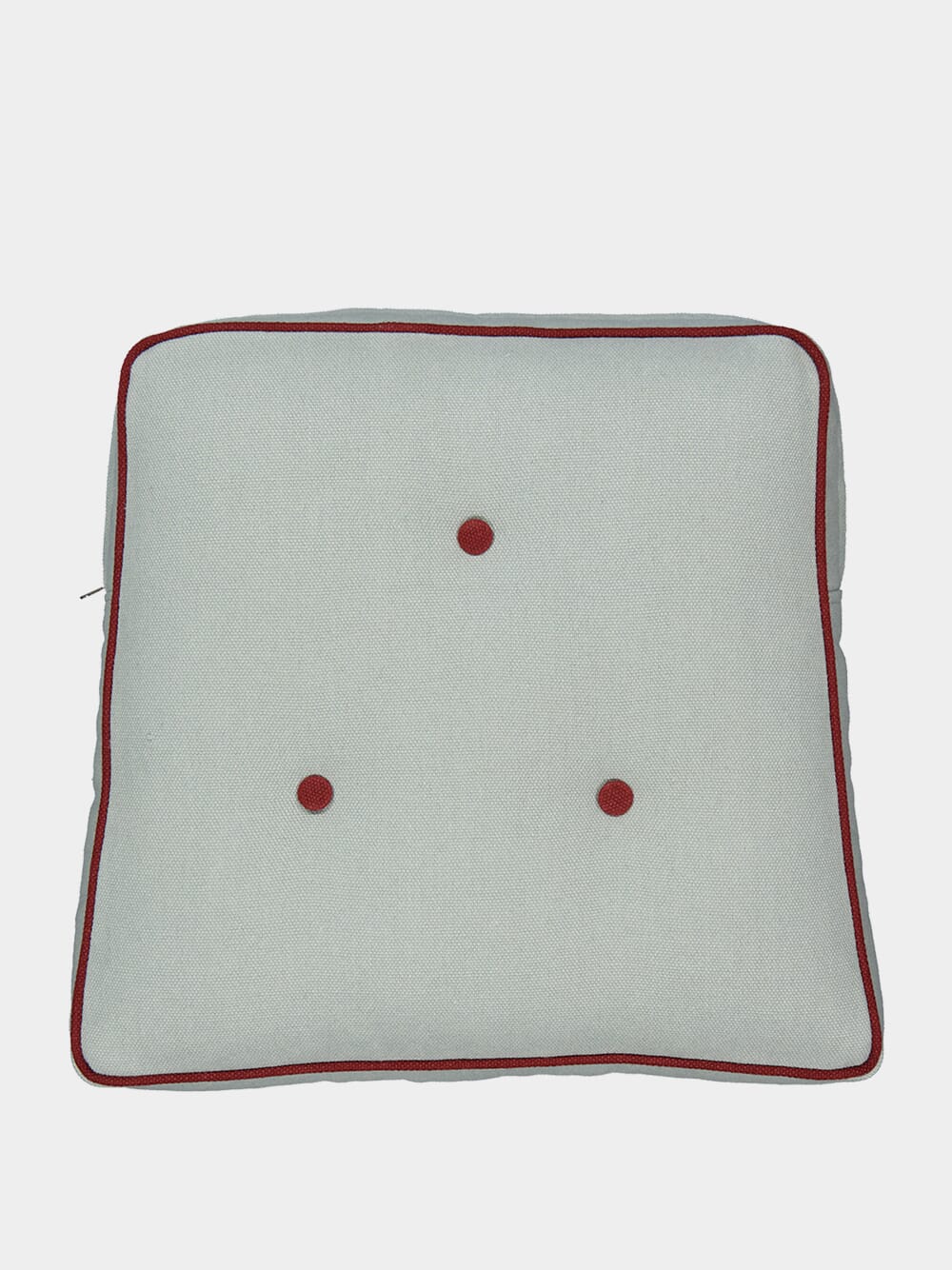 Furnas Light Blue and Bordeaux Linen Seating Cushion - Image 5