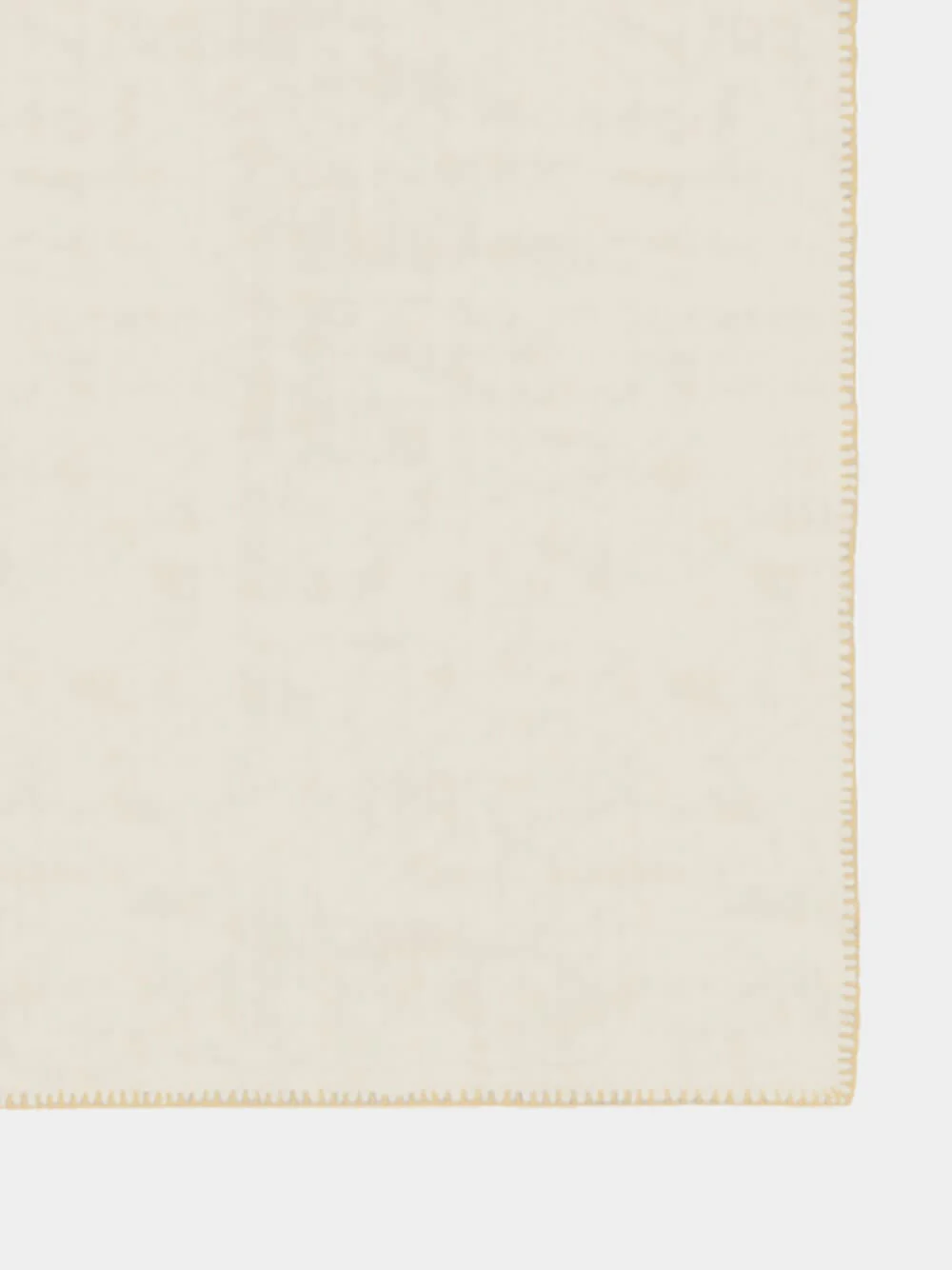Hand-Embroidered Maria White Linen and Ivory Embroidery Napkin - Image 3