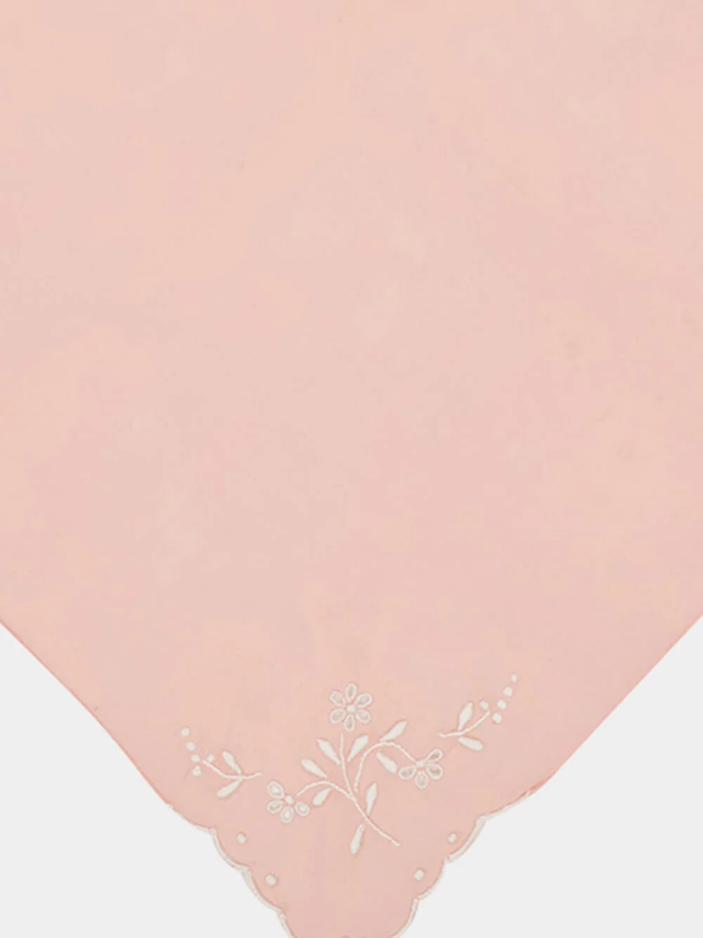 Hand-Embroidered Santana Pink Cotton Napkin - Image 4