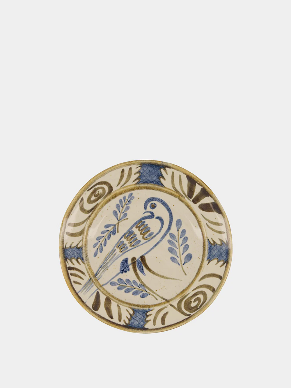 Hand-Painted Lusitano Bird Stoneware Dessert Plate - Image 2