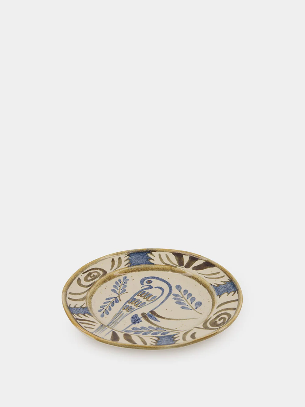 Hand-Painted Lusitano Bird Stoneware Dessert Plate - Image 3