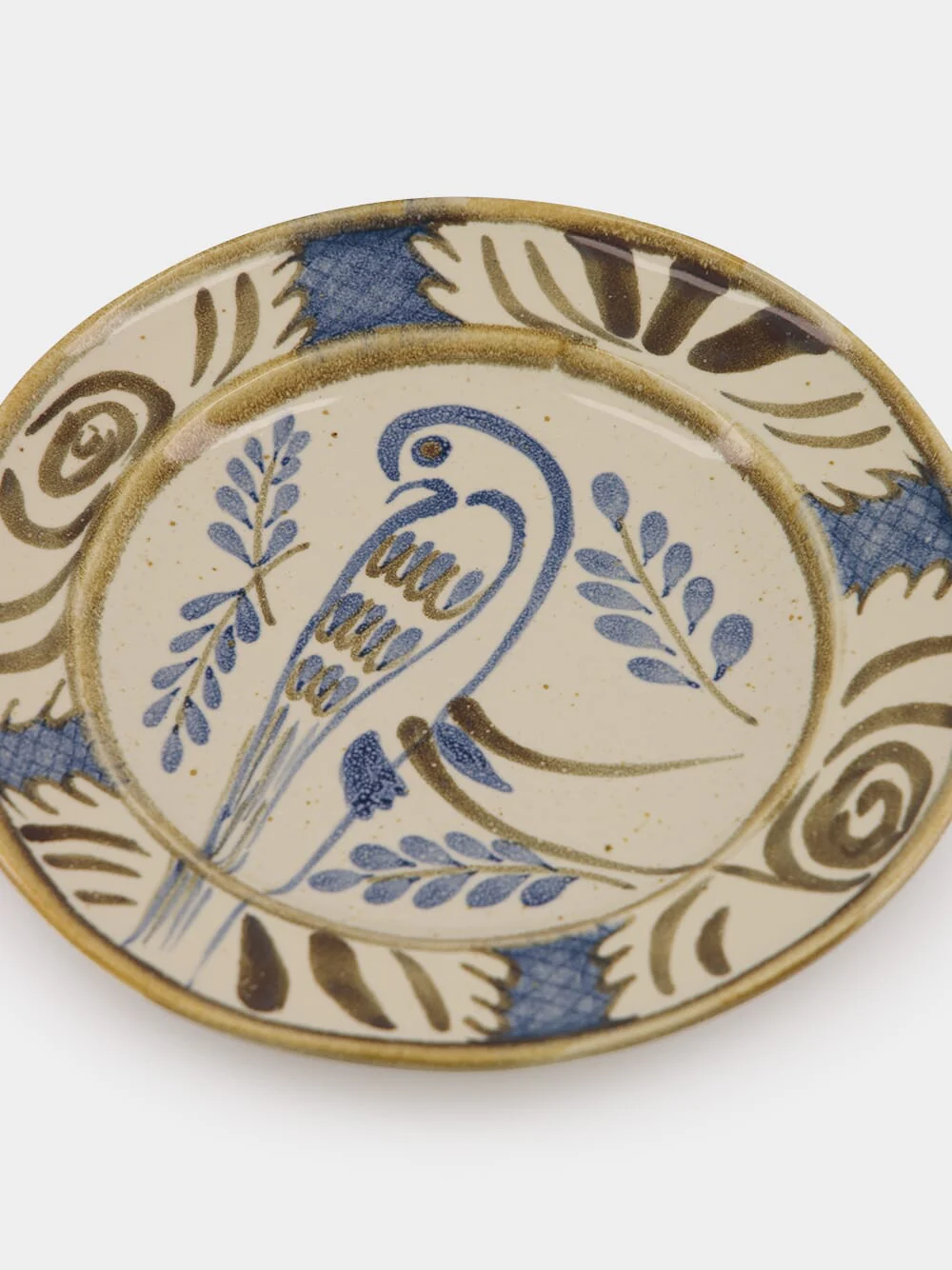 Hand-Painted Lusitano Bird Stoneware Dessert Plate - Image 5