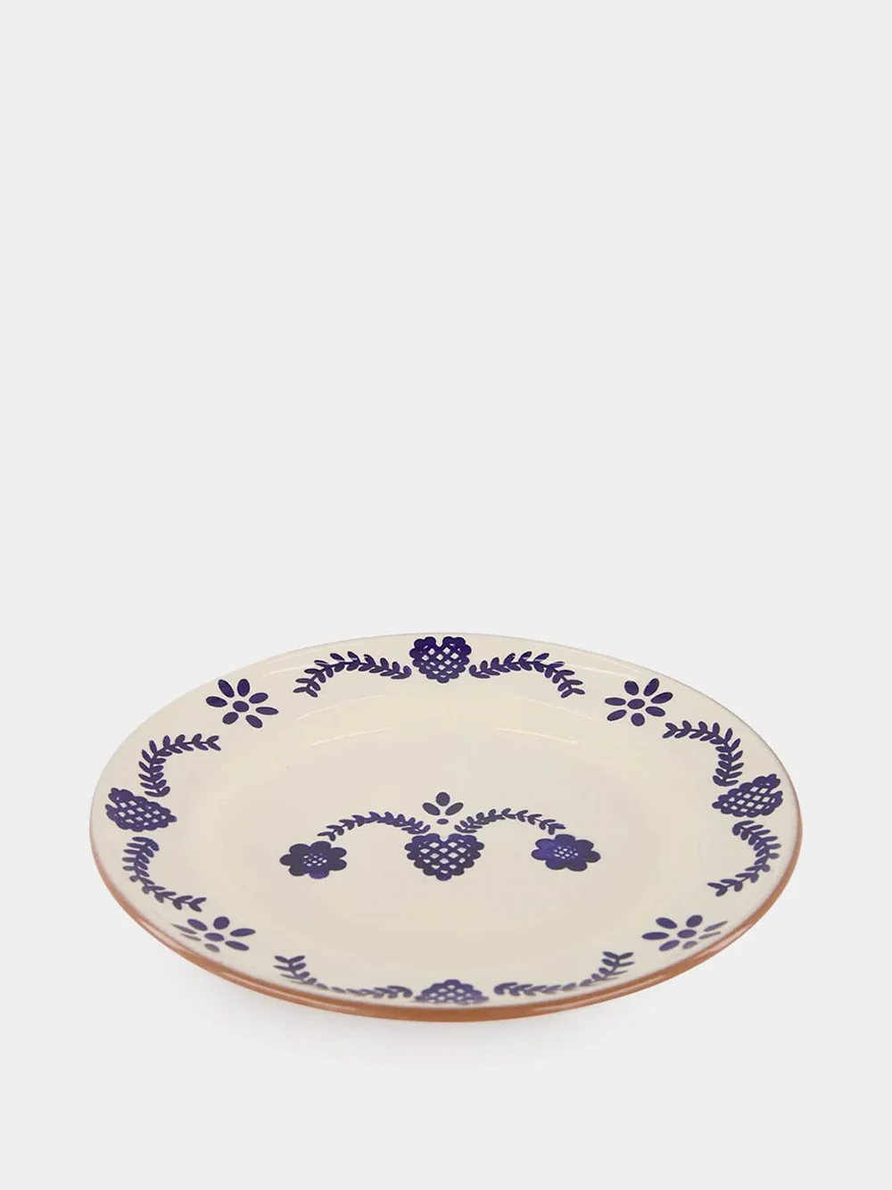 Hand-Painted Viana Blue Stoneware Dinner Plate - Image 3