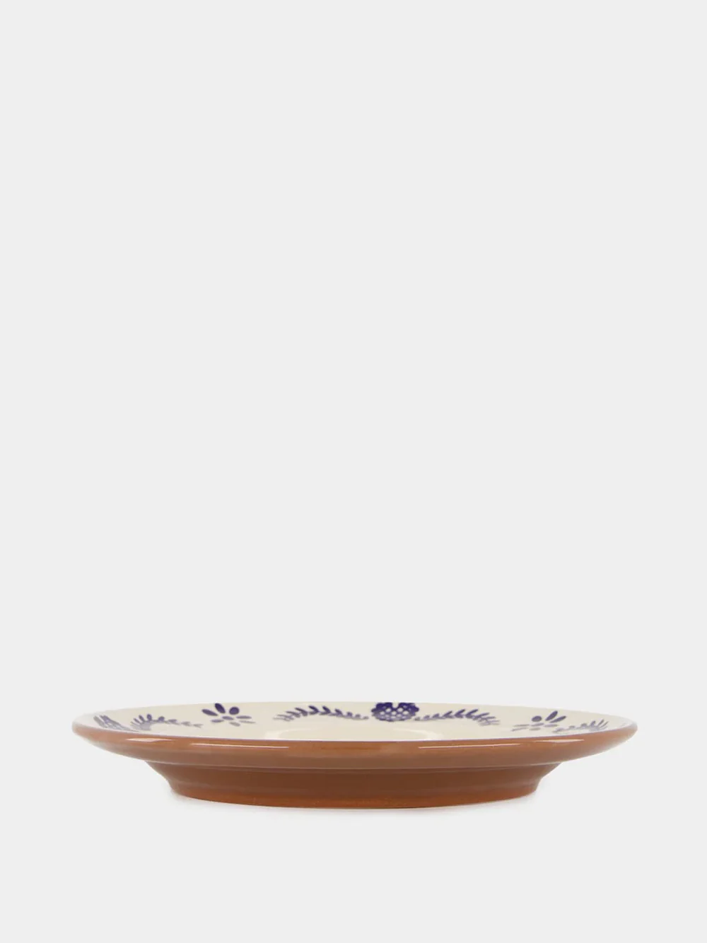 Hand-Painted Viana Blue Stoneware Dinner Plate - Image 4