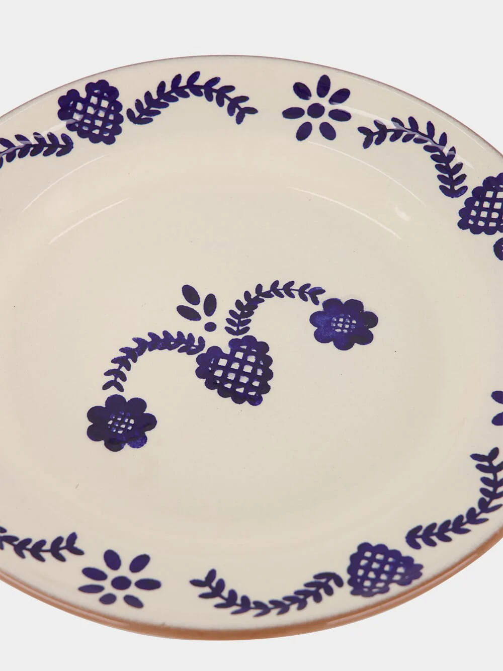 Hand-Painted Viana Blue Stoneware Dinner Plate - Image 5