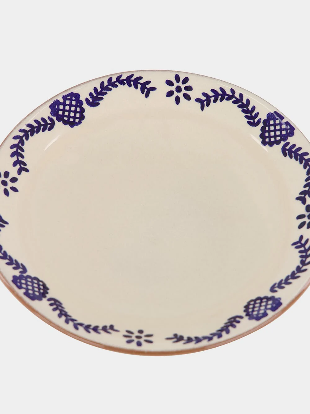 Hand-Painted Viana Blue Stoneware Soup Plate - Image 4