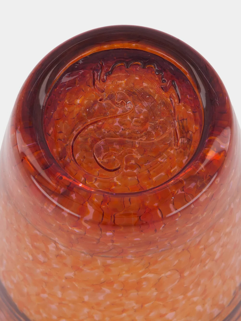 Handblown Avis Amber Glass Tumbler - Image 4