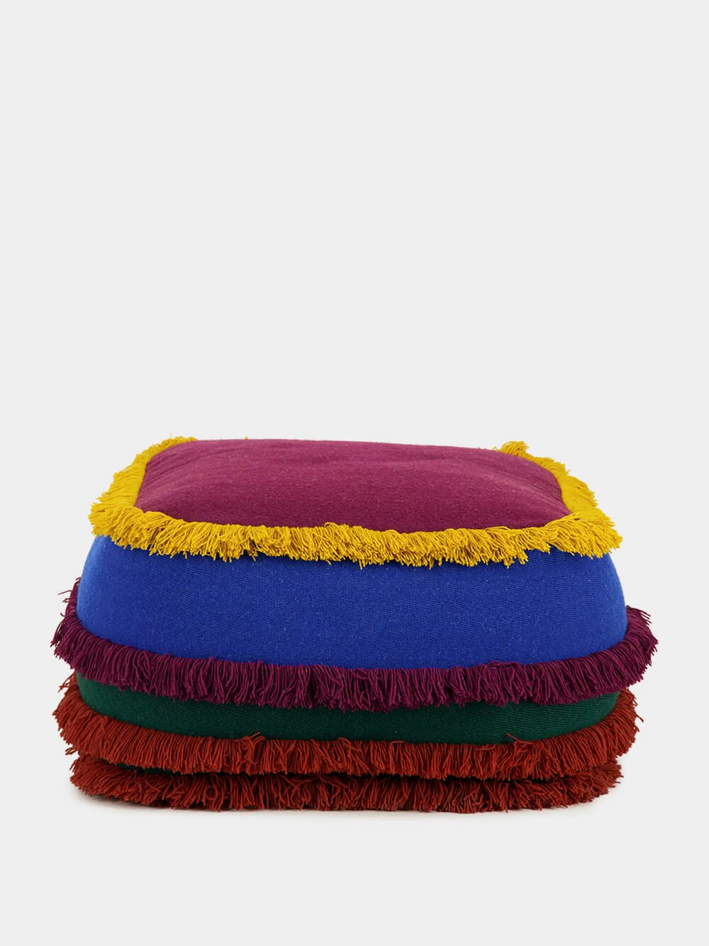 DESCONTINUADO Handmade Barrocal Multicoloured Wool Ottoman