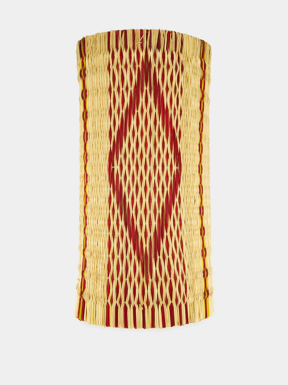 Handmade Coruche Natural and Multicolour Reed Wall Lamp