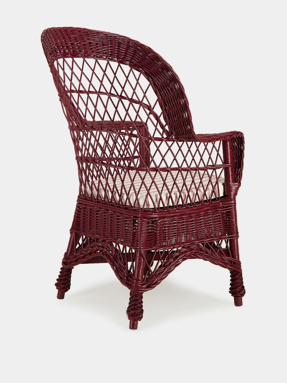 Handmade Furnas Bordeaux Wicker Armchair - Image 4