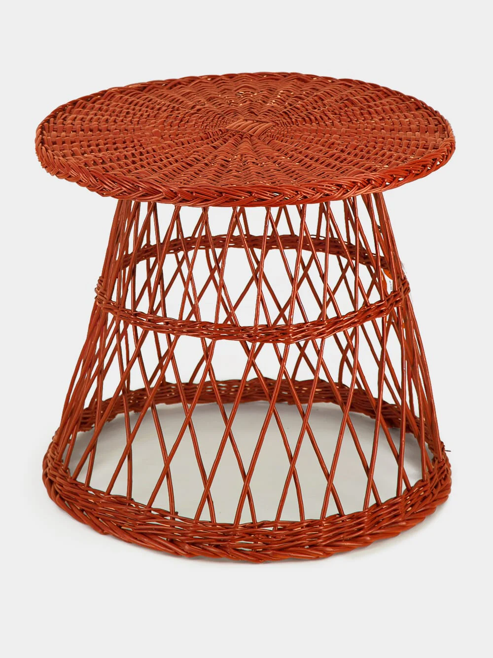 Handmade Furnas Brick Wicker Side Table - Image 2