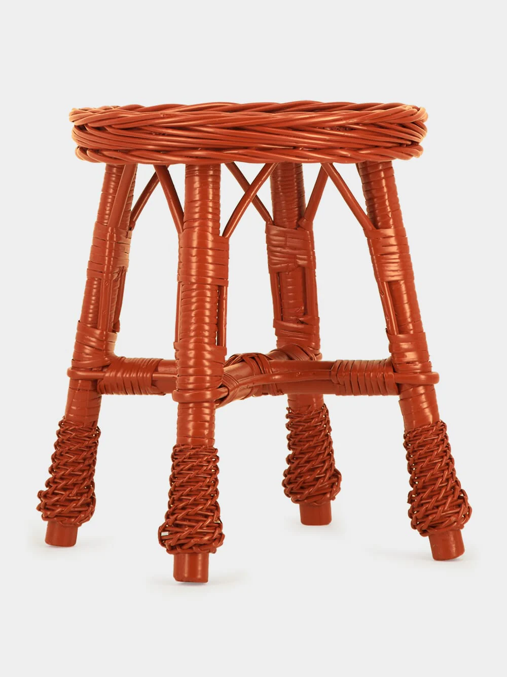 Handmade Furnas Brick Wicker Stool - Image 3