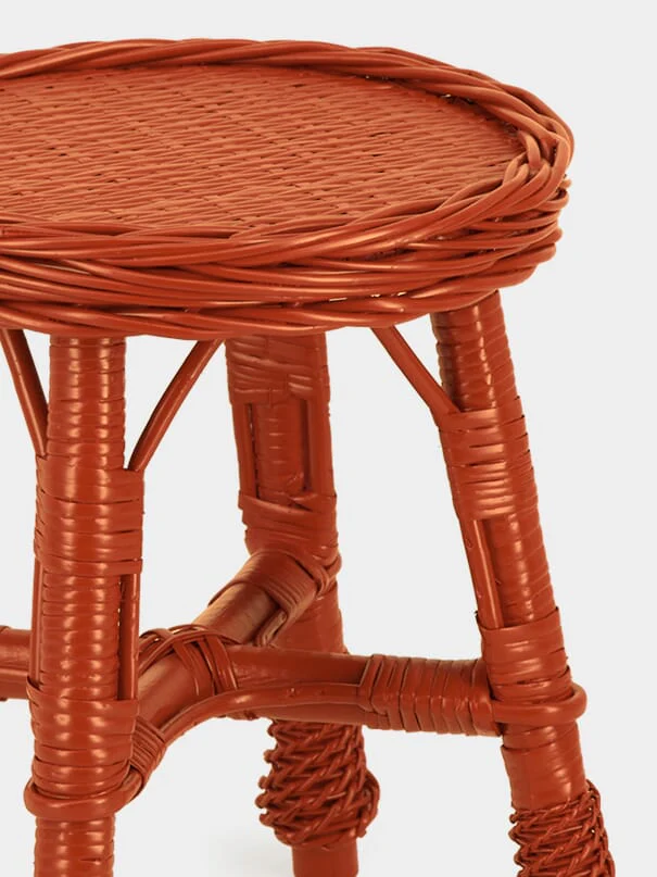 Handmade Furnas Brick Wicker Stool - Image 4