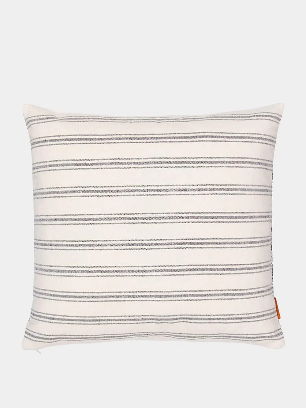 Handmade Inês Black Cotton and Linen Cushion - Image 2