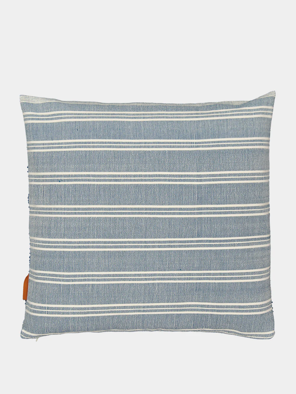 Handmade Inês Blue Cotton and Linen Cushion - Image 2