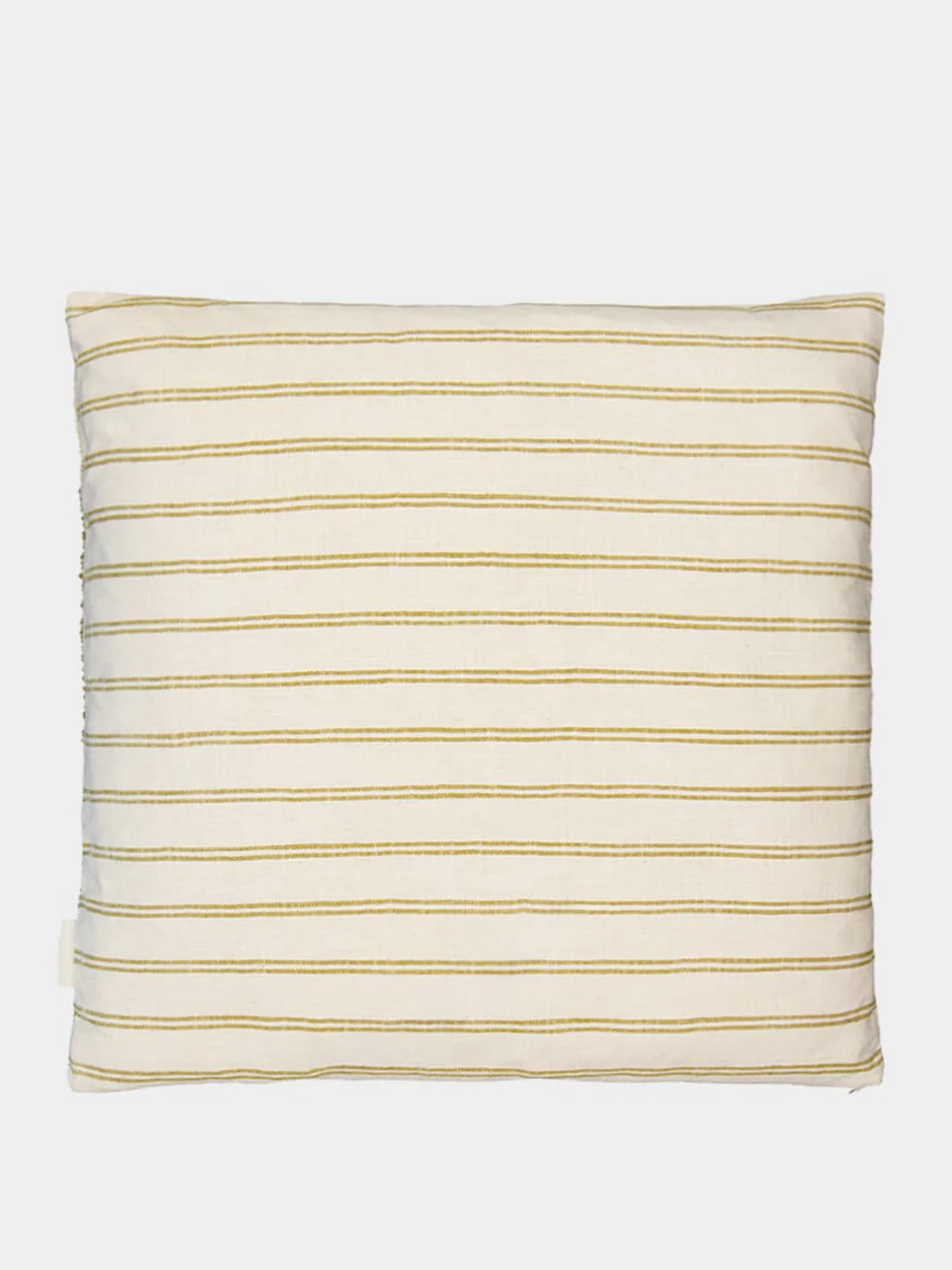 Handmade Inês Green Cotton and Linen Cushion - Image 2