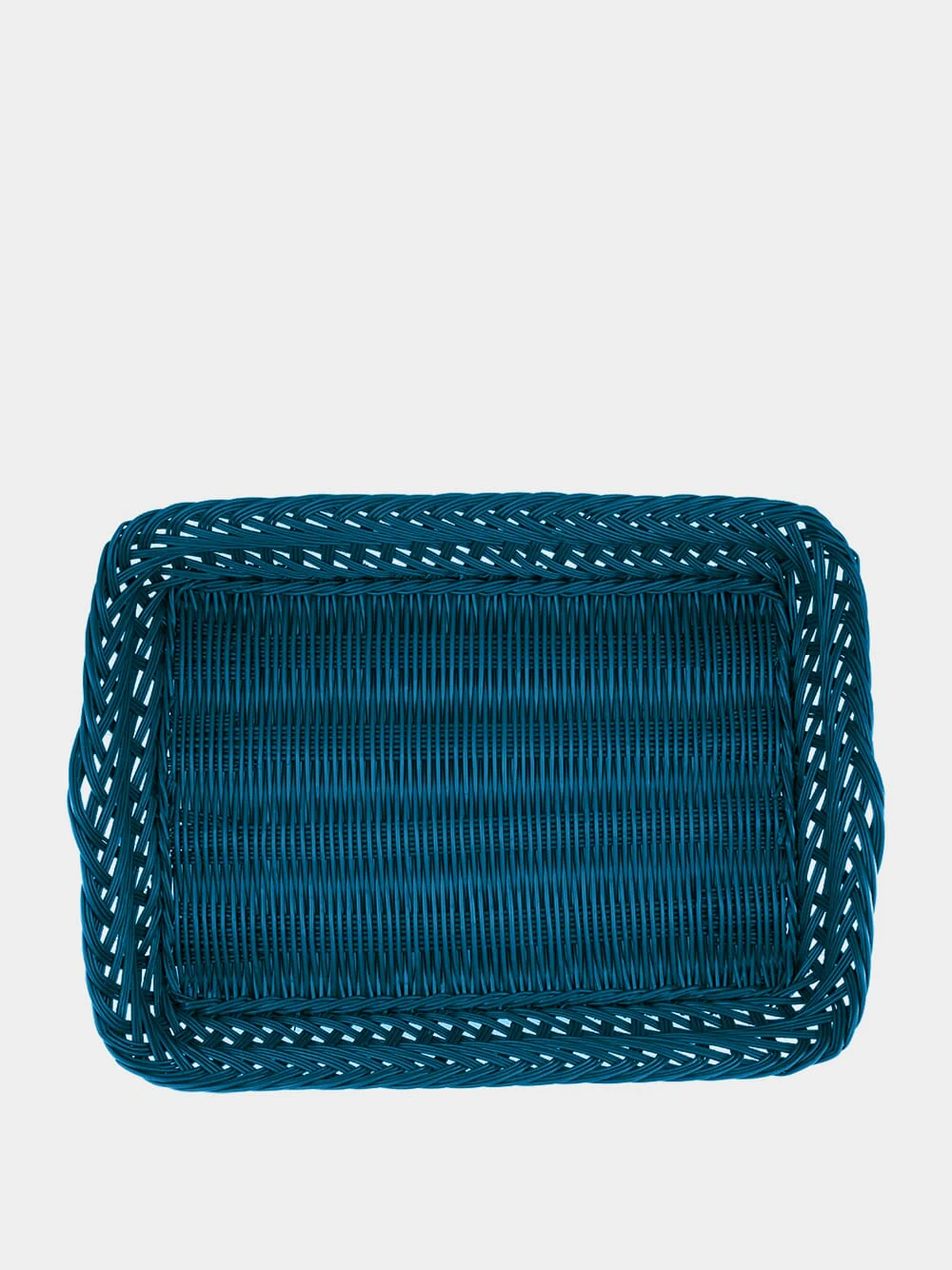 Handmade Vitória Blue Wicker Large Tray - Image 2