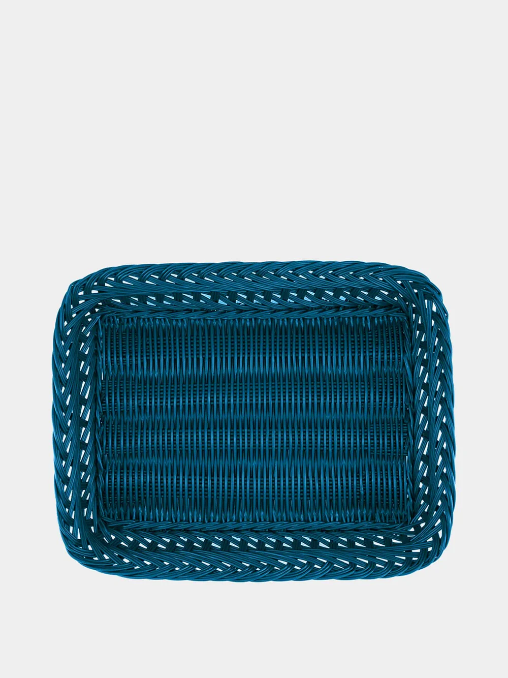 Handmade Vitória Blue Wicker Medium Tray - Image 2