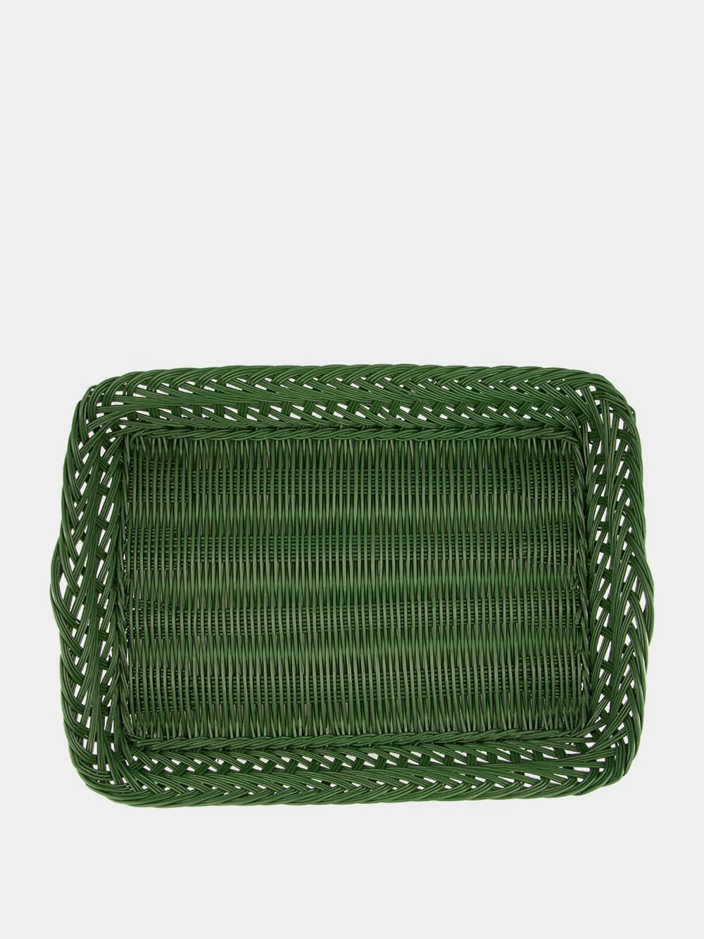 Handmade Vitória Green Wicker Large Tray - Image 2