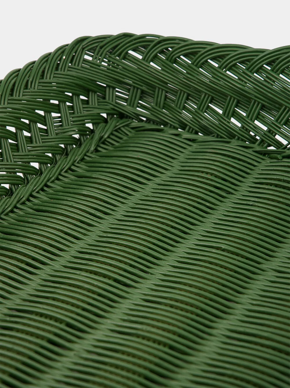 Handmade Vitória Green Wicker Large Tray - Image 3