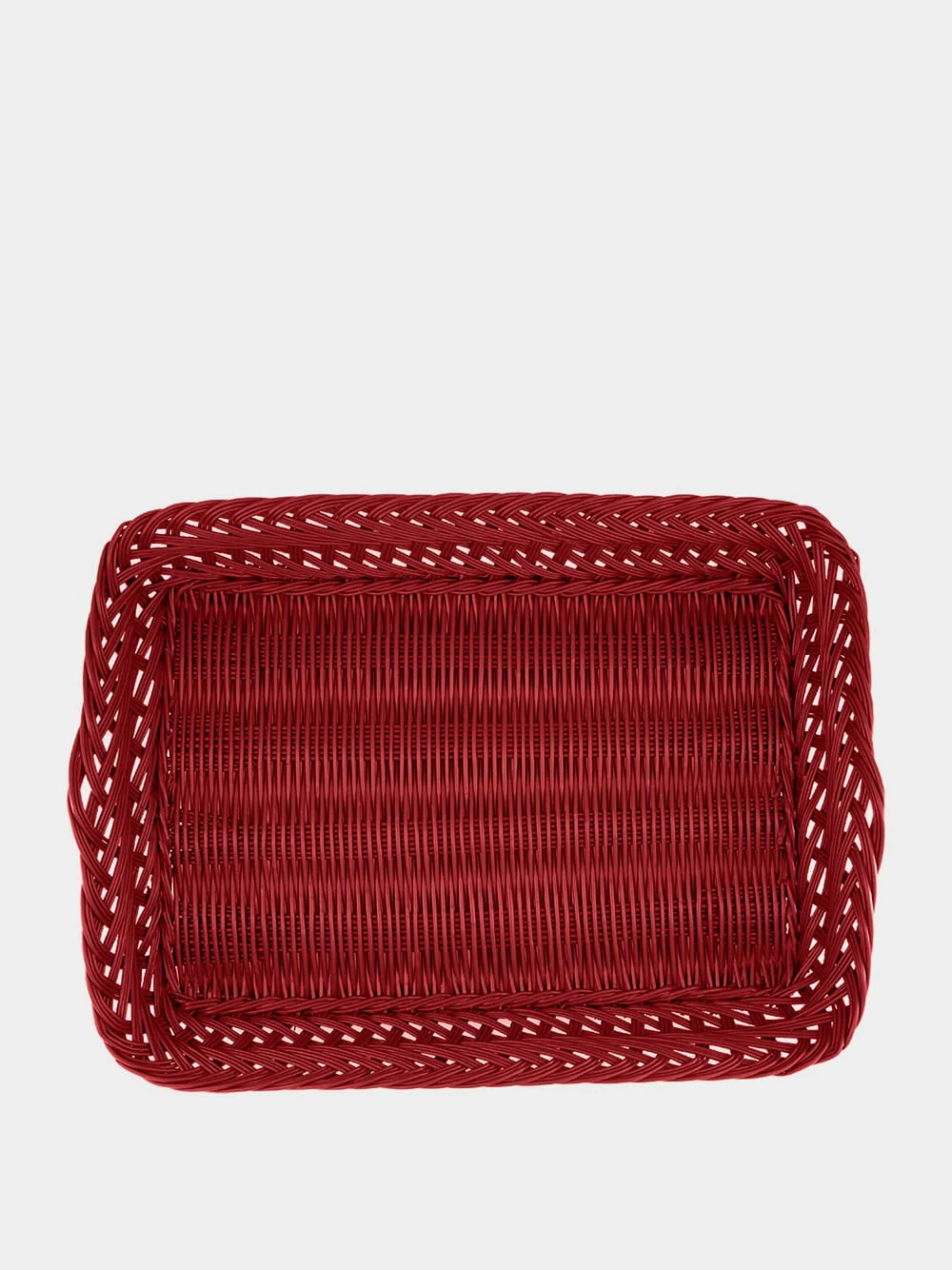 Handmade Vitória Red Wicker Large Tray - Image 2