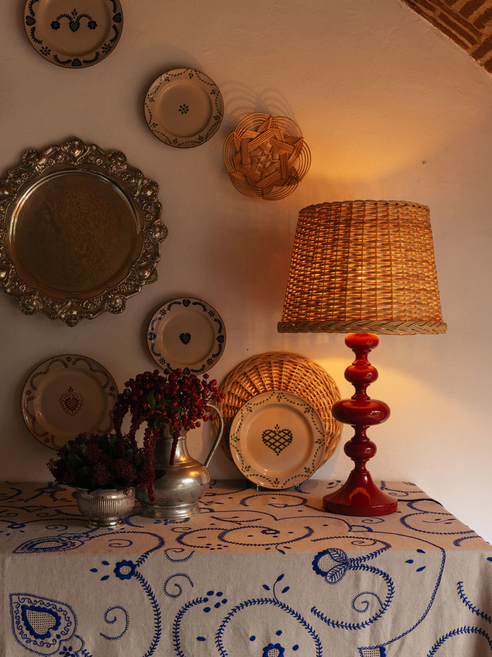 Foz Red Wood Lamp Base - Image 2