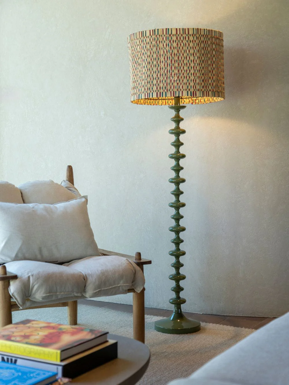 Freixo Green Wood Floor Lamp Base - Image 2