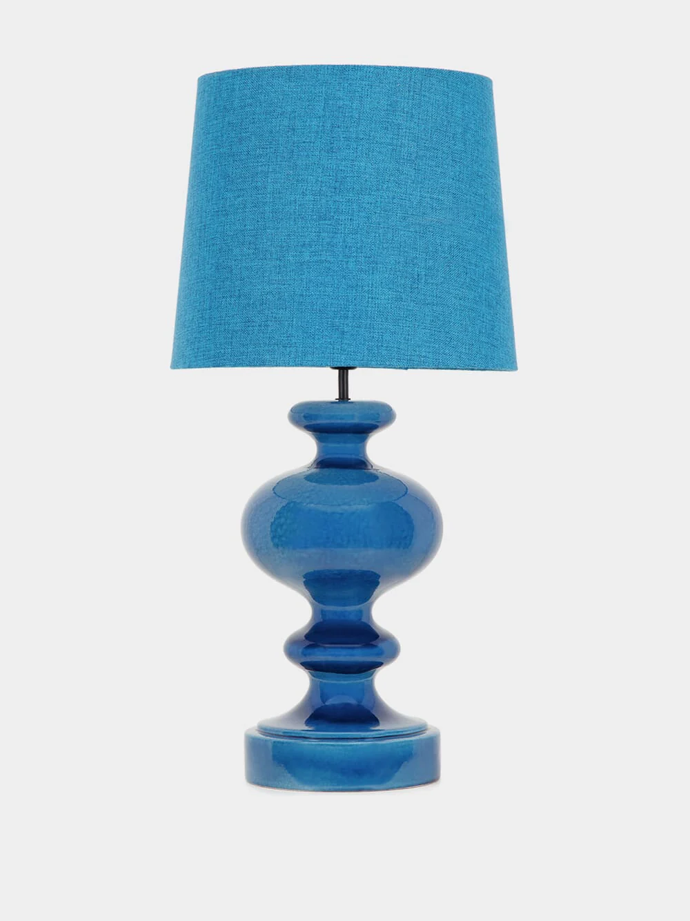 Luso Blue Linen Large Lampshade - Image 2