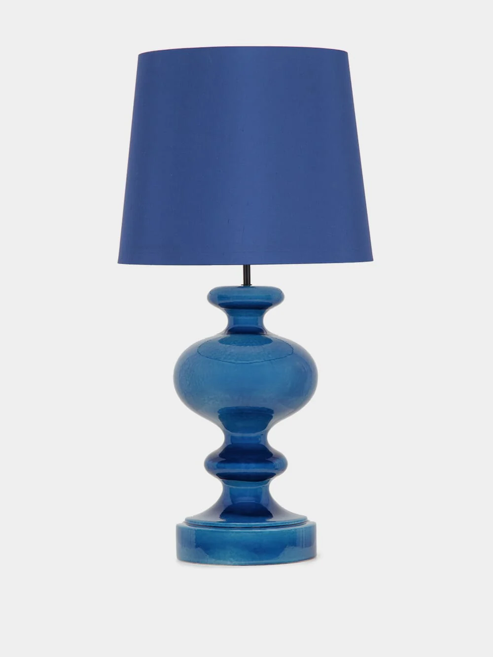 Luso Blue Silk Large Lampshade - Image 2