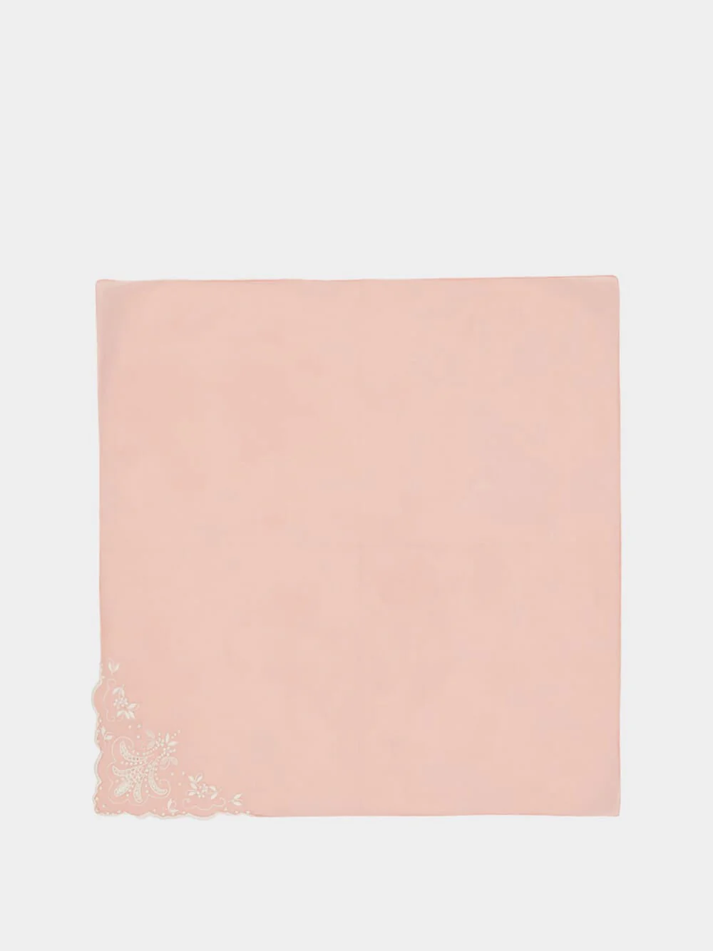 Hand-Embroidered Santana Pink Cotton Napkin