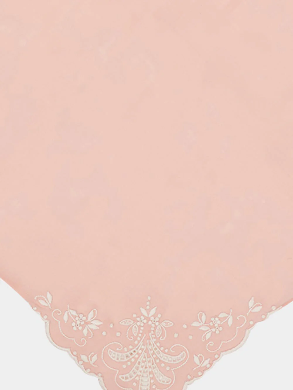 Hand-Embroidered Santana Pink Cotton Napkin - Image 3