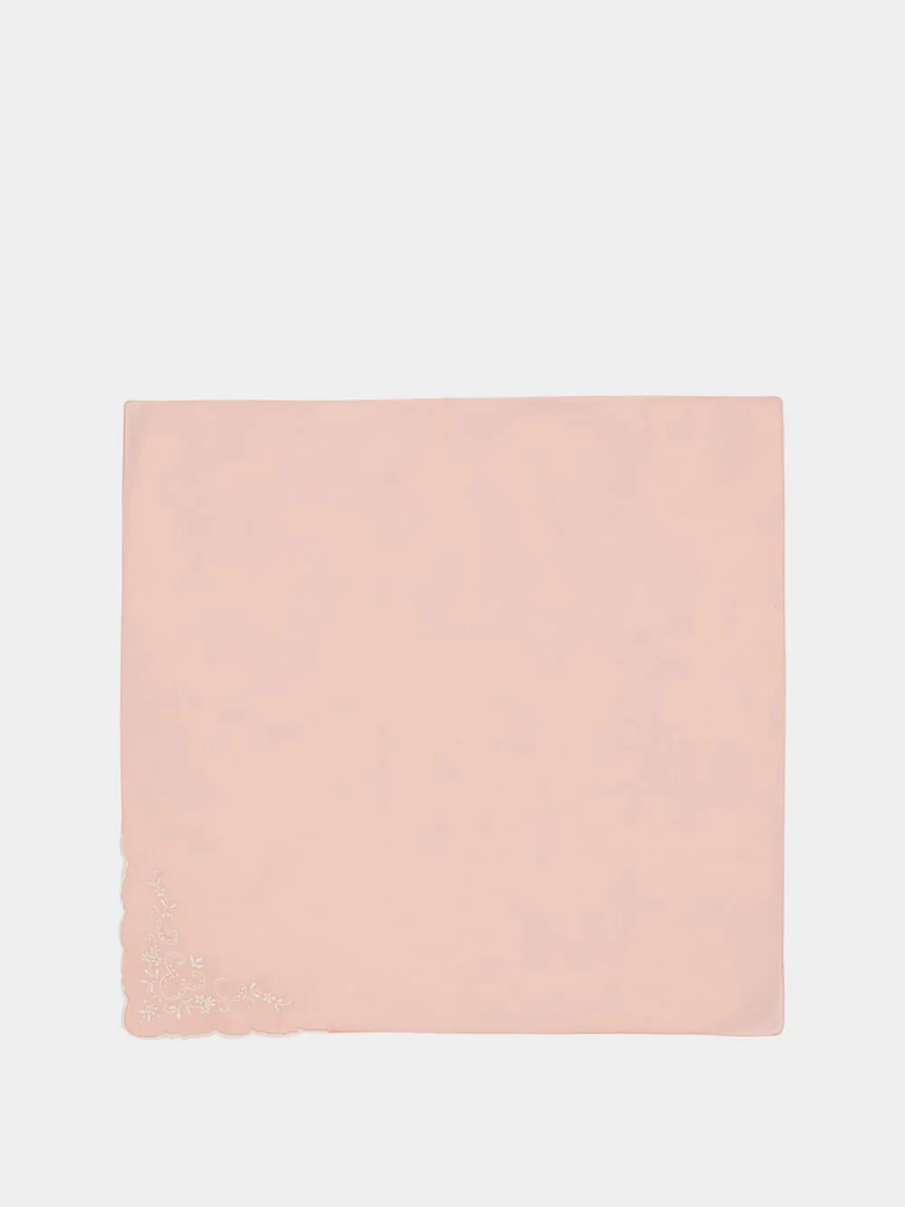 Hand-Embroidered Santana Pink Cotton Napkin