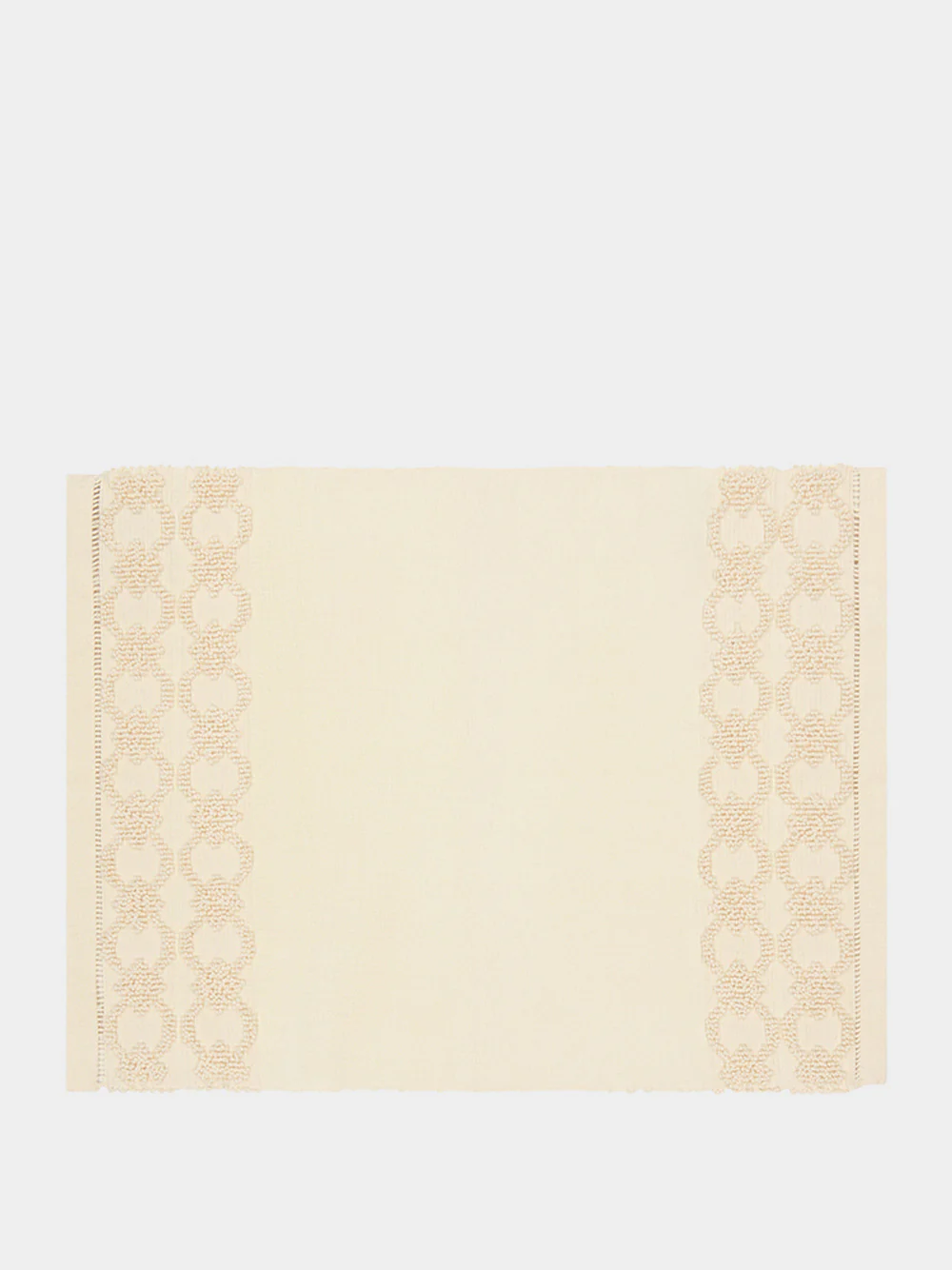 Handmade Isabel Natural and Ivory Cotton and Linen Placemat