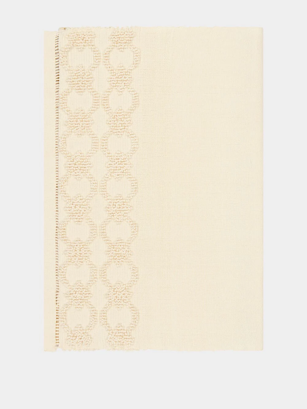 Handmade Isabel Natural and Ivory Cotton and Linen Placemat - Image 2