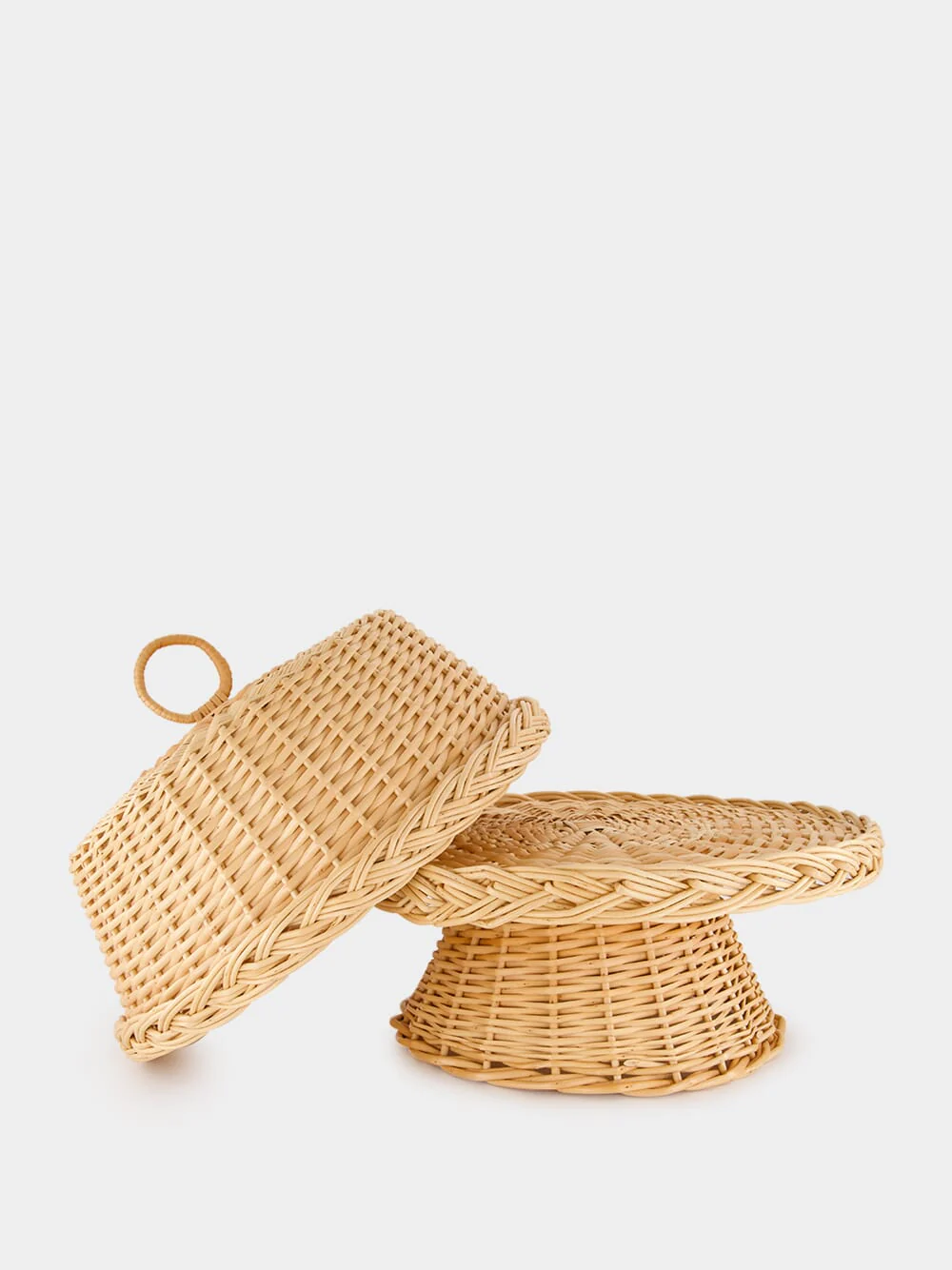 Handmade Vitória Natural Wicker Cake Plate - Image 4