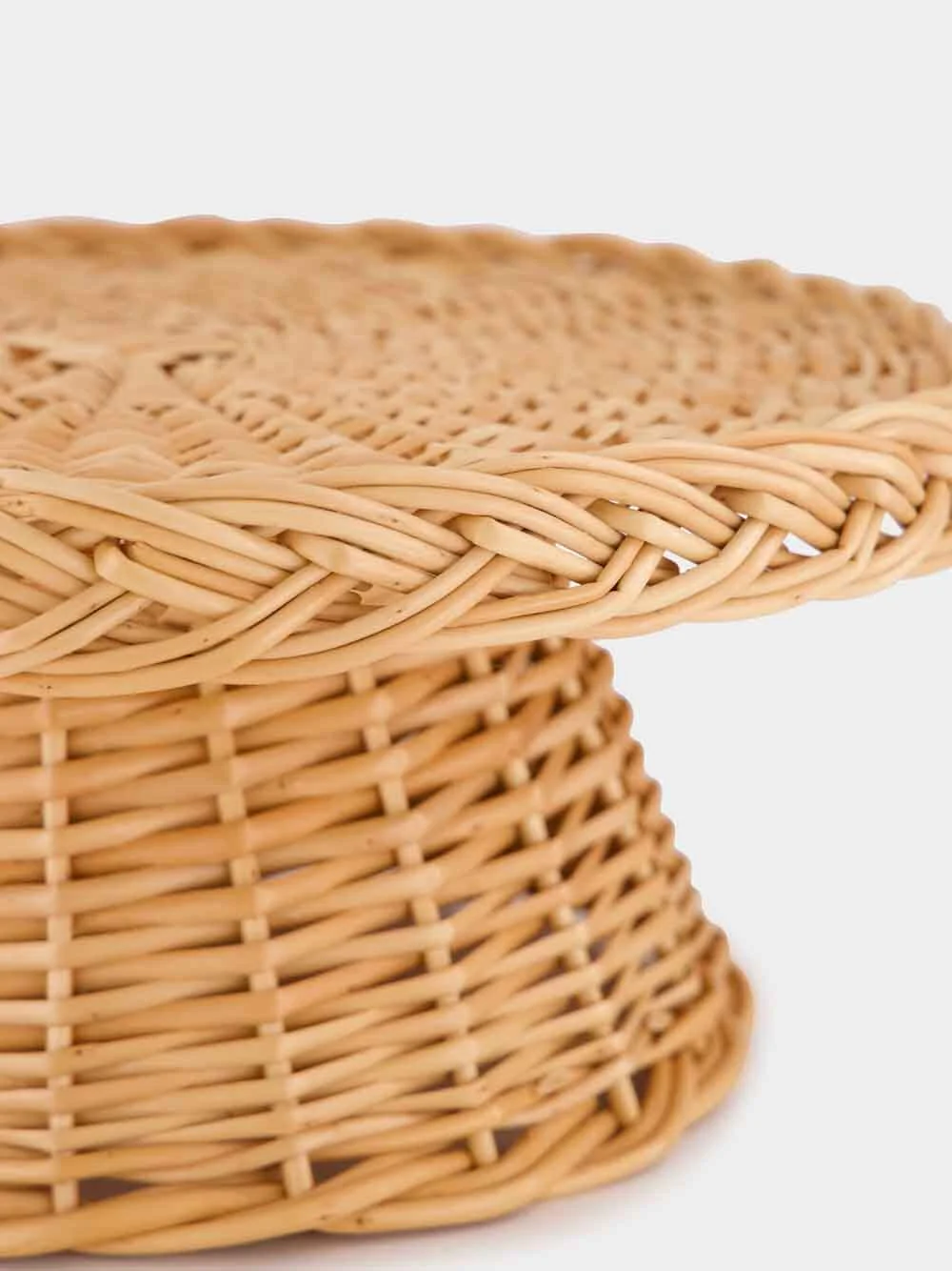 Handmade Vitória Natural Wicker Cake Plate - Image 6