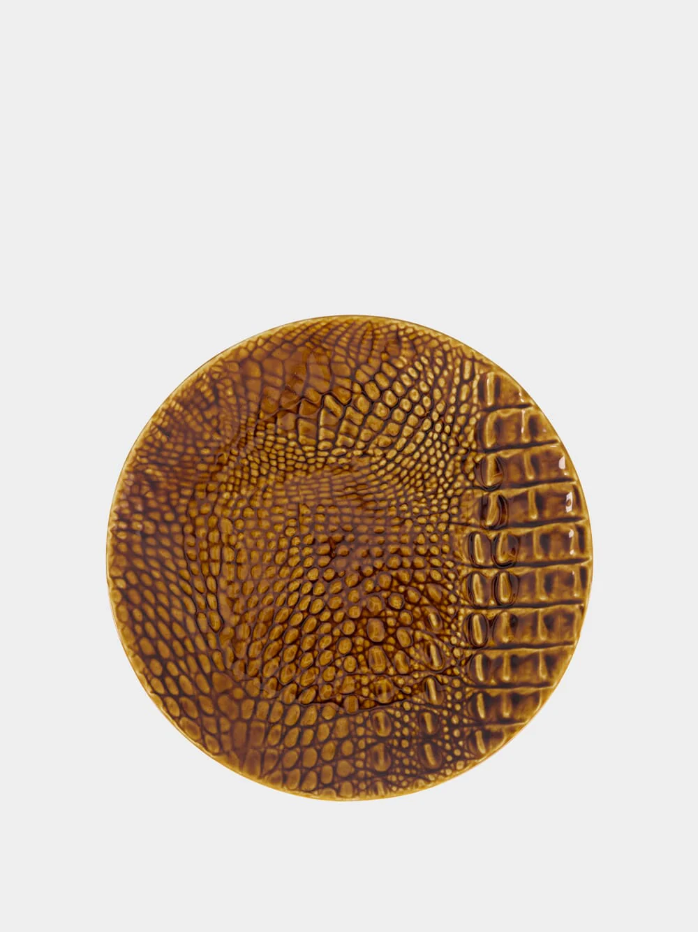 Jacaré Brown Ceramic Dessert Plate - Image 2
