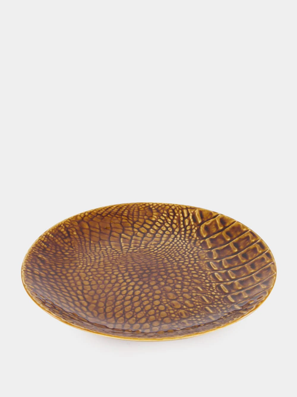 Jacaré Brown Ceramic Dessert Plate - Image 3