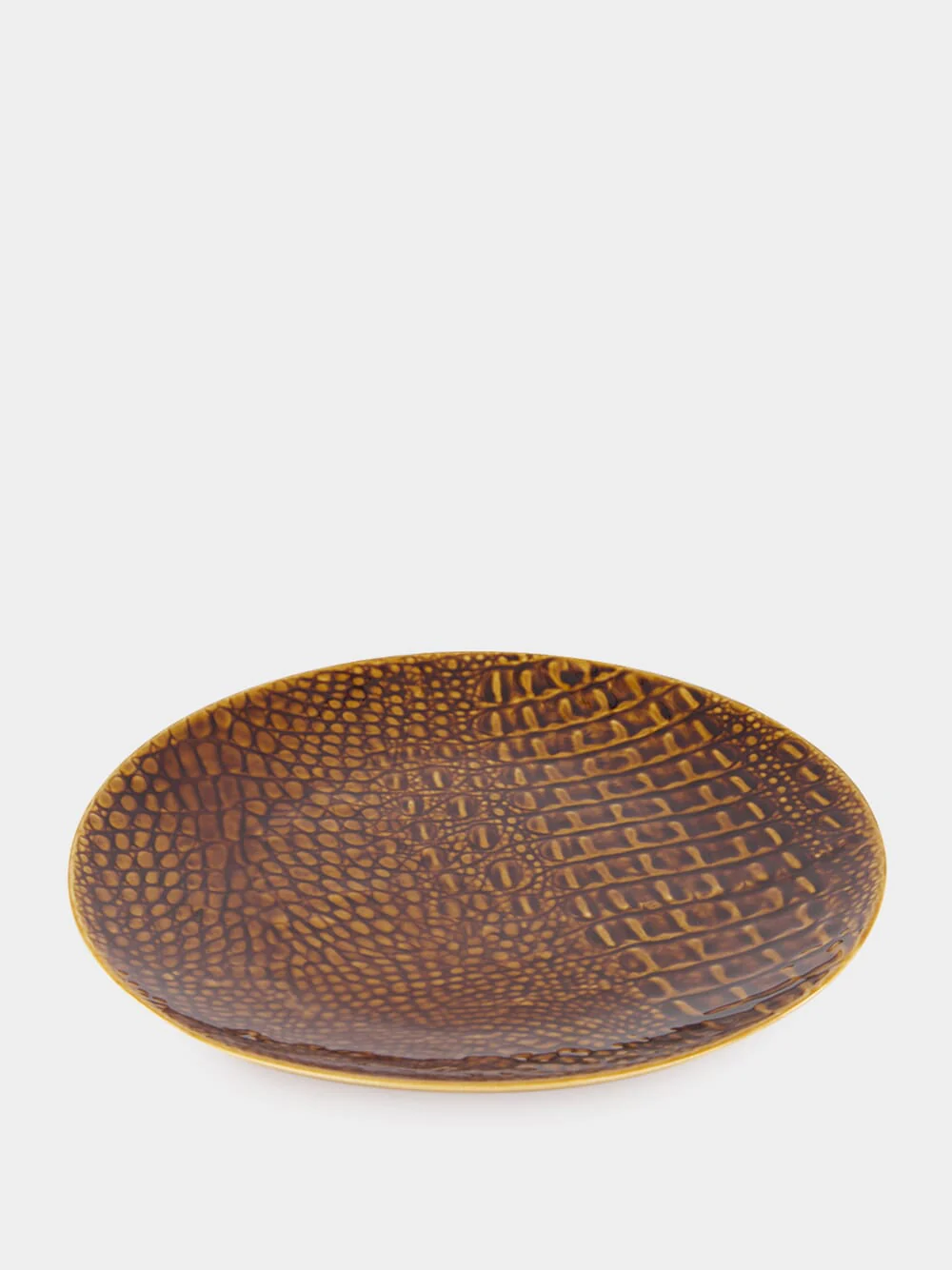 Jacaré Brown Ceramic Dinner Plate - Image 2