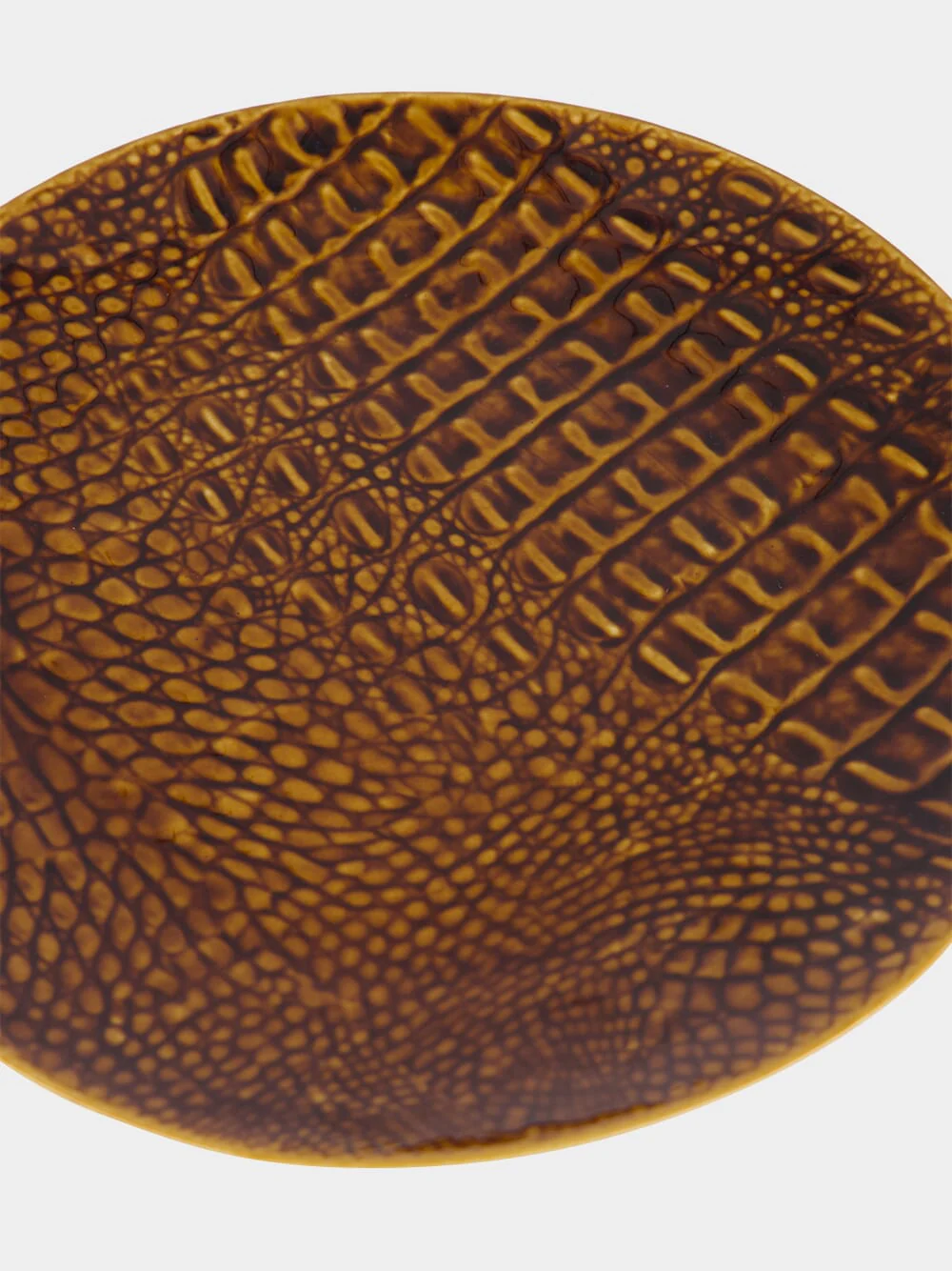 Jacaré Brown Ceramic Dinner Plate - Image 4