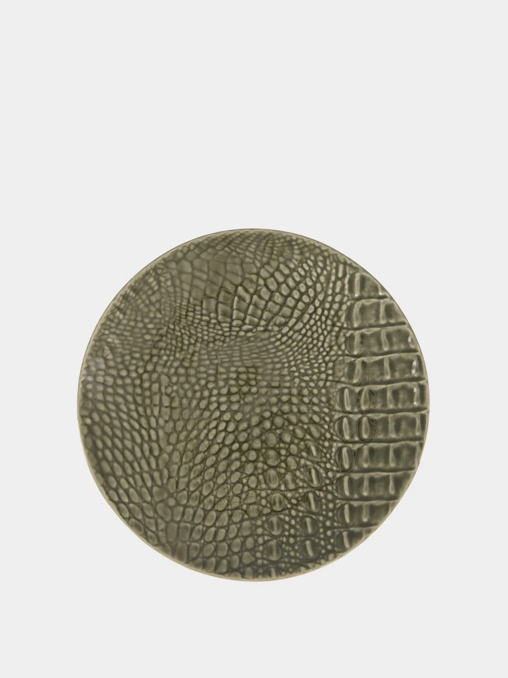 Jacaré Green Ceramic Dessert Plate - Image 2