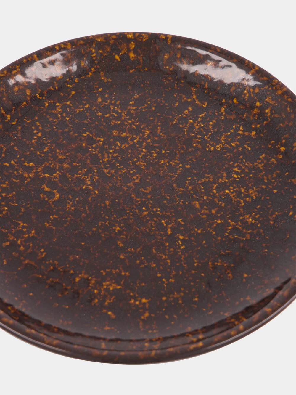 Tartaruga Brown Ceramic Dinner Plate - Image 5