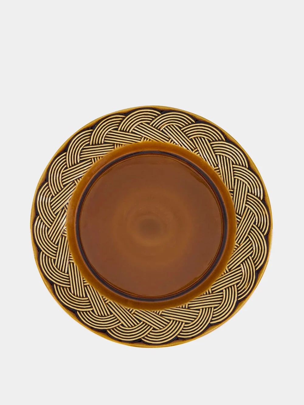 Vime Brown Ceramic Dinner Plate - Image 2