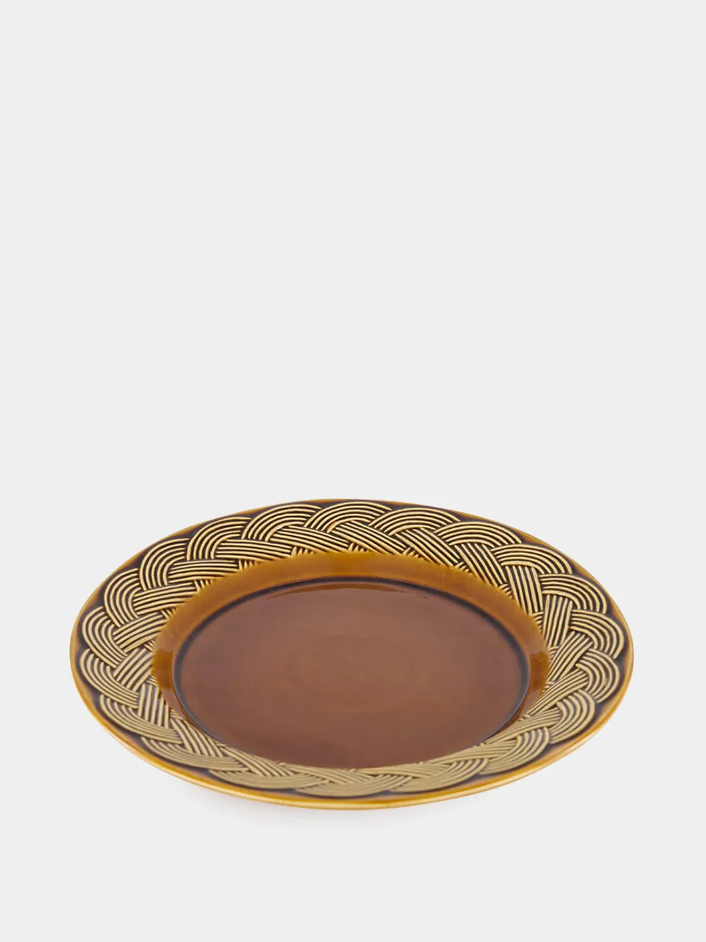 Vime Brown Ceramic Dinner Plate - Image 3