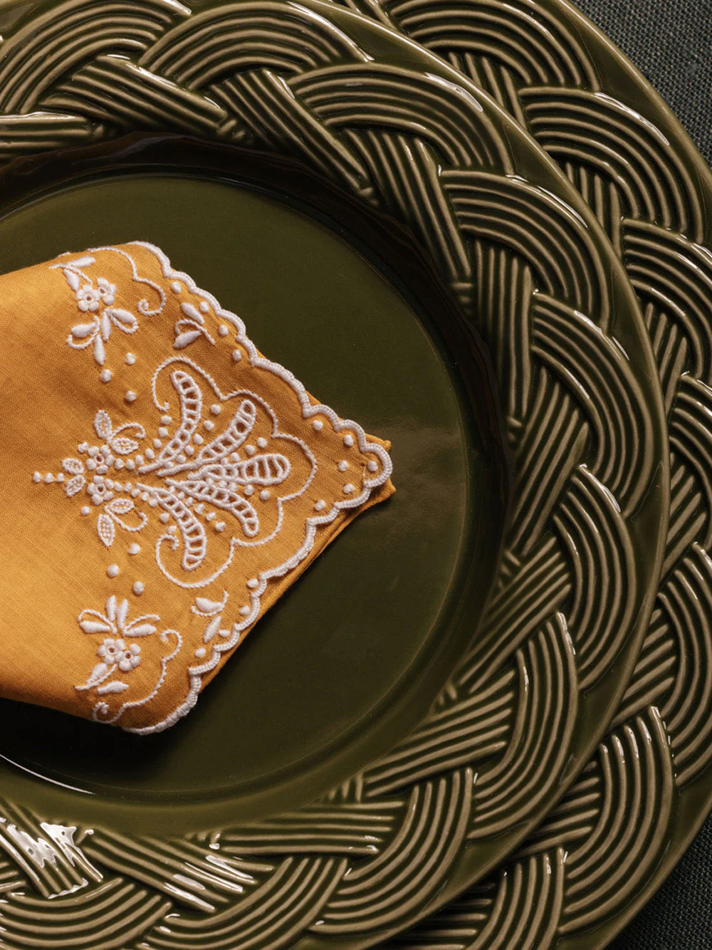 Vime Green Ceramic Dinner Plate - Image 5
