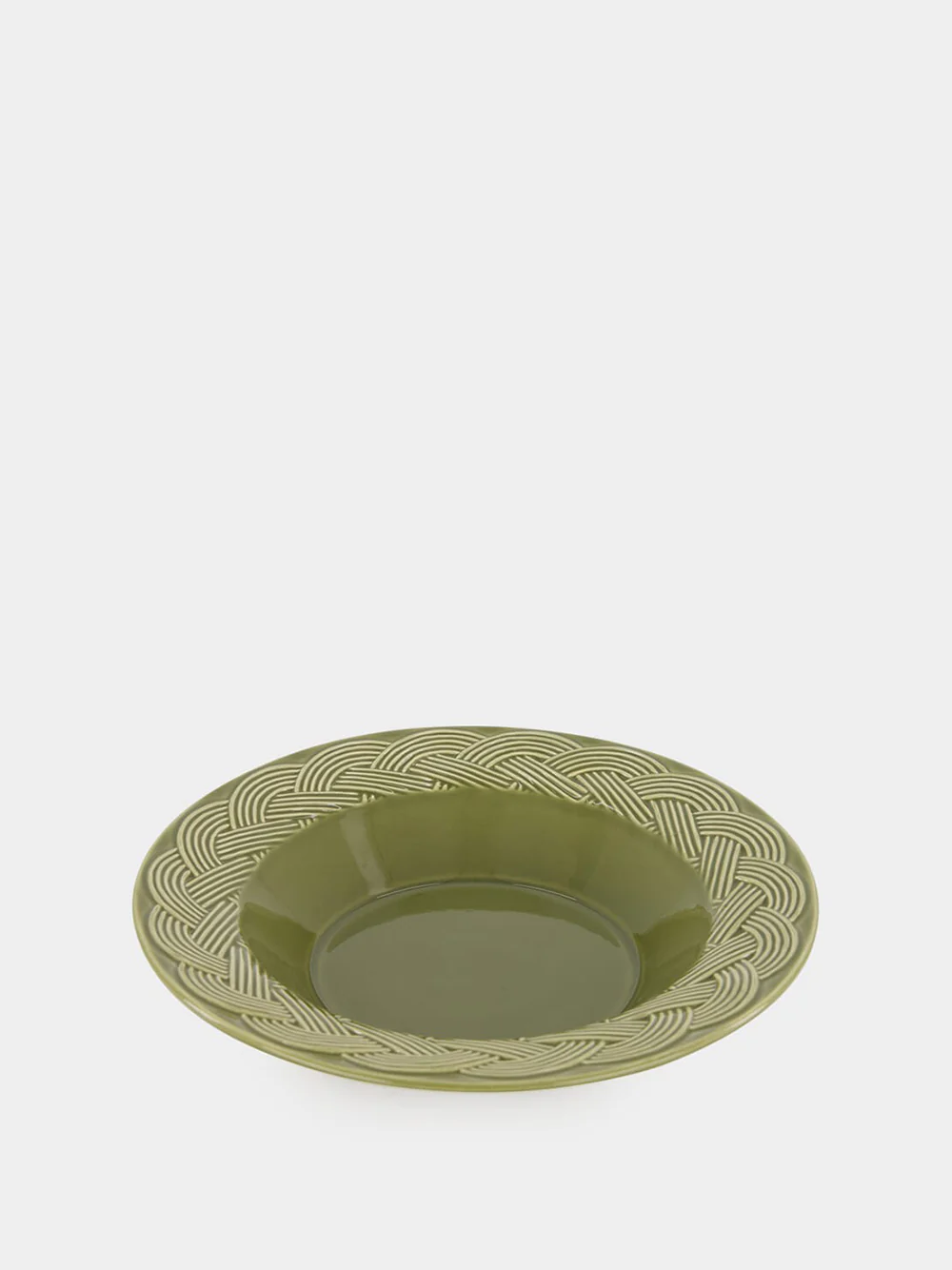 Vime Green Ceramic Soup Plate - Image 2