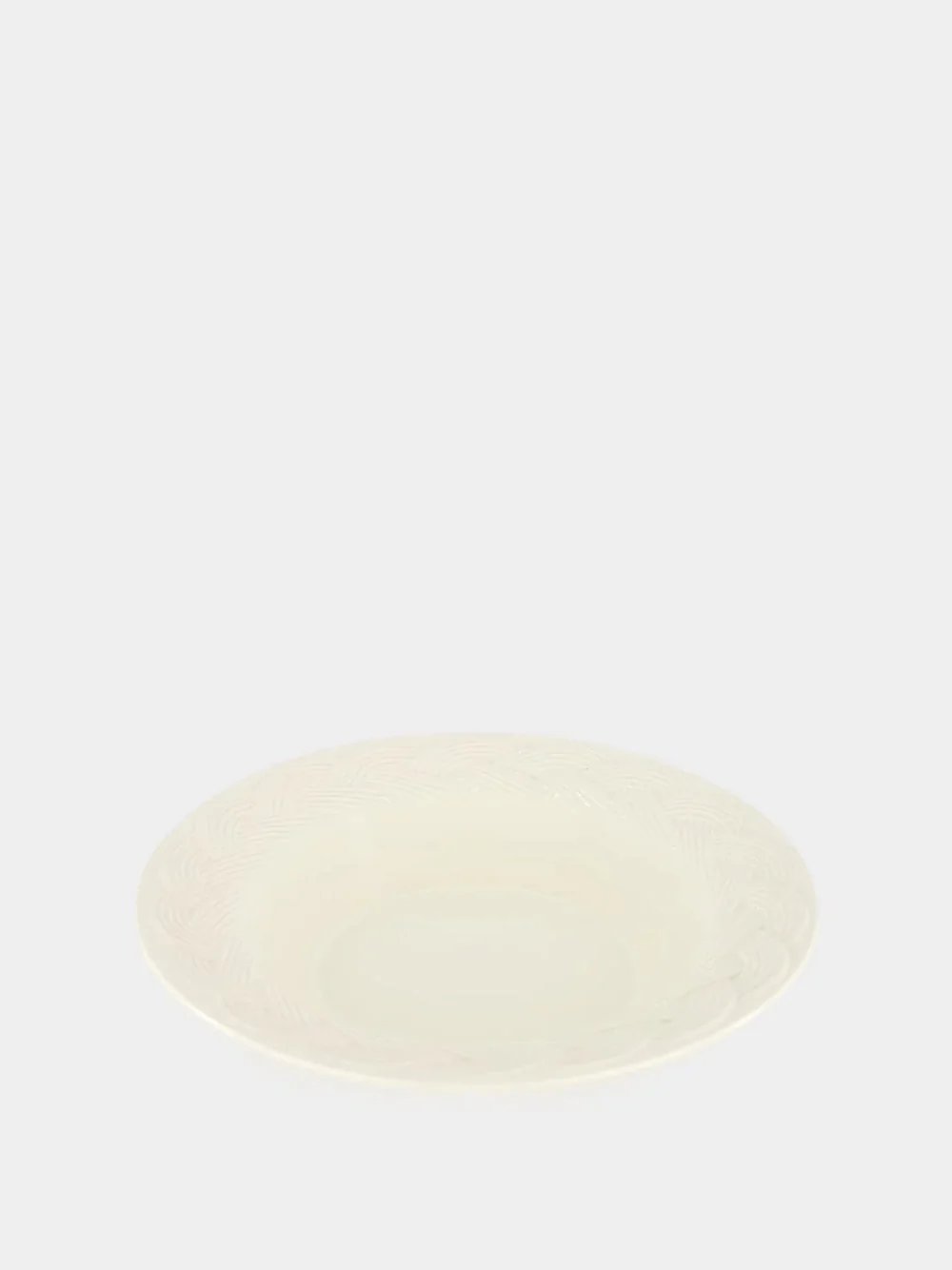 Vime White Ceramic Soup Plate - Image 3