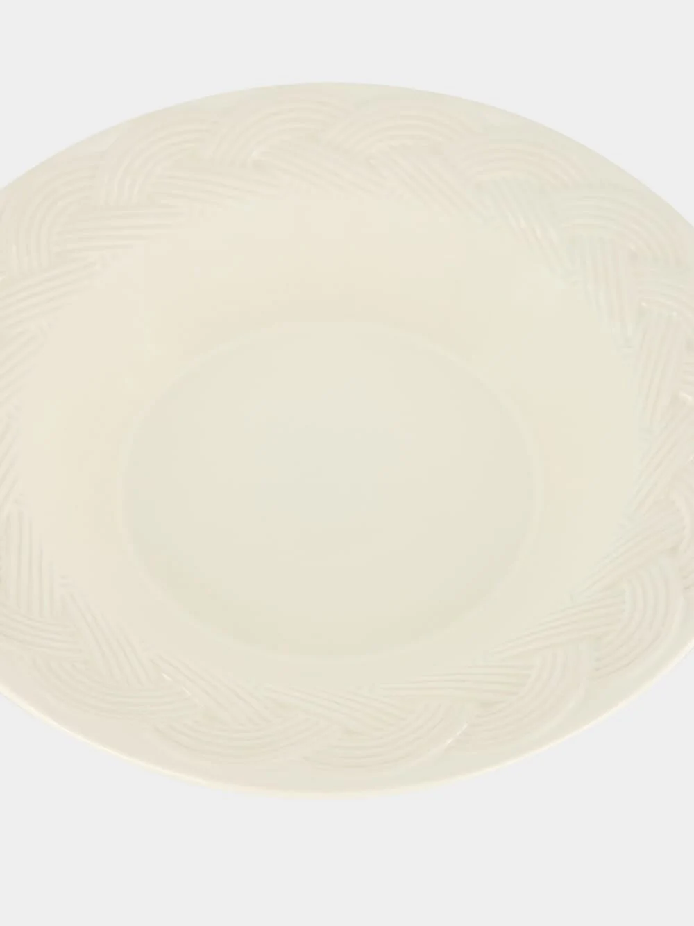 Vime White Ceramic Soup Plate - Image 5