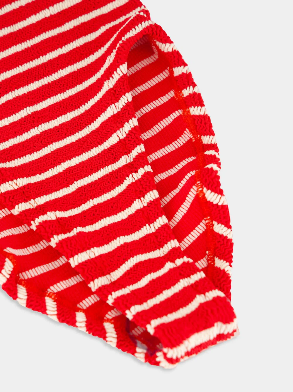 Brooke Strapless Swimsuit in Red and White Stripe - Image 6