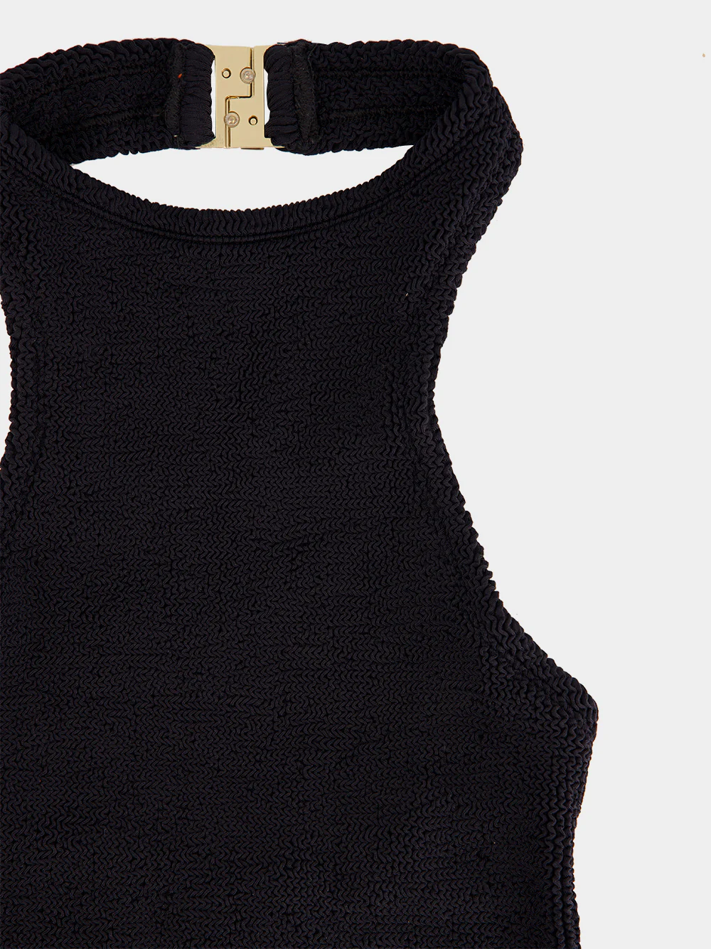Black Crinkle Polly Mini Dress - Image 3